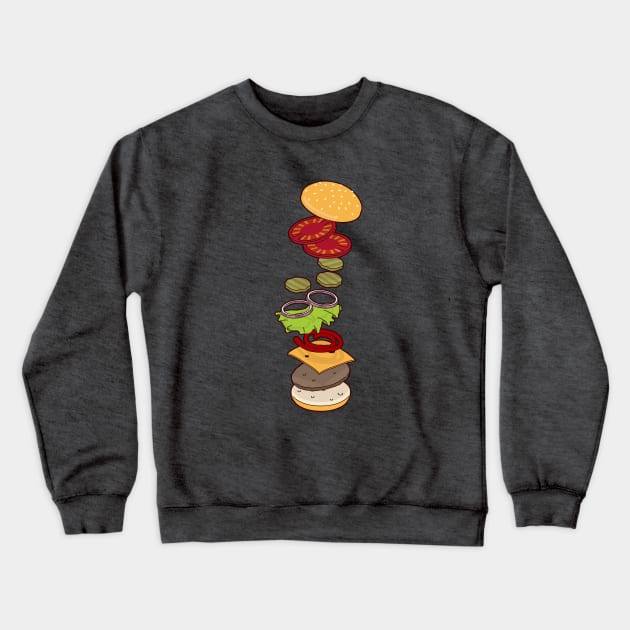 cheeseburger exploded Crewneck Sweatshirt by anilyanik